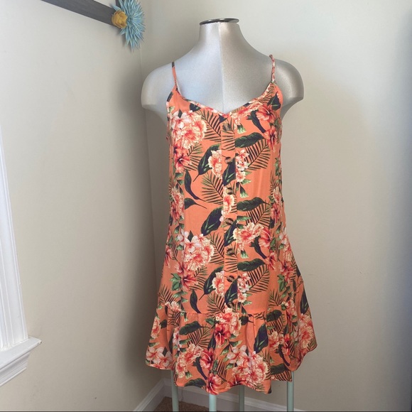 J for Justify Dresses & Skirts - BOHO summer dress floral print button front SZ S